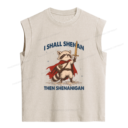 Pagewings I Shall Shenan Then Shenanigan Women's Washed Tank Top