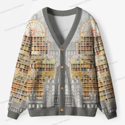 Pagewings Library  Unisex Ugly Cardigan Sweaters