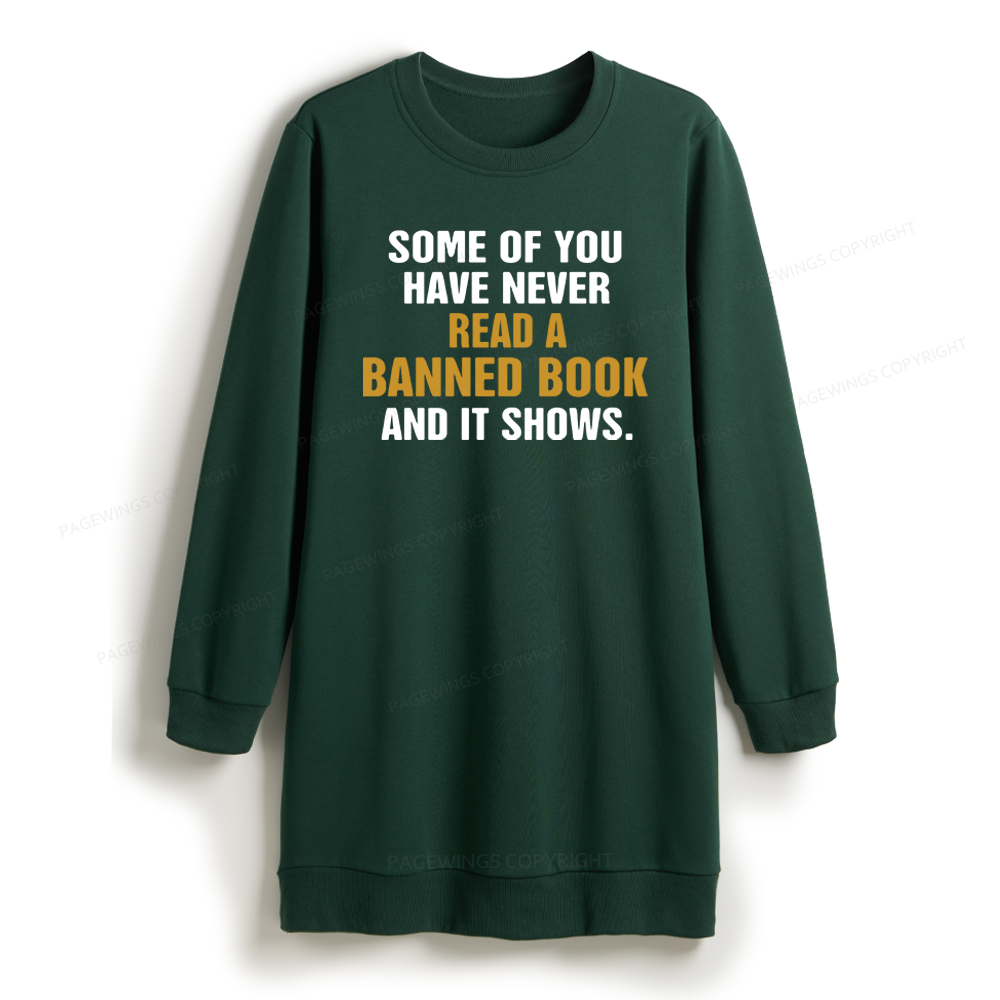 Pagewings Read Banned Books Sweatshirt Dress