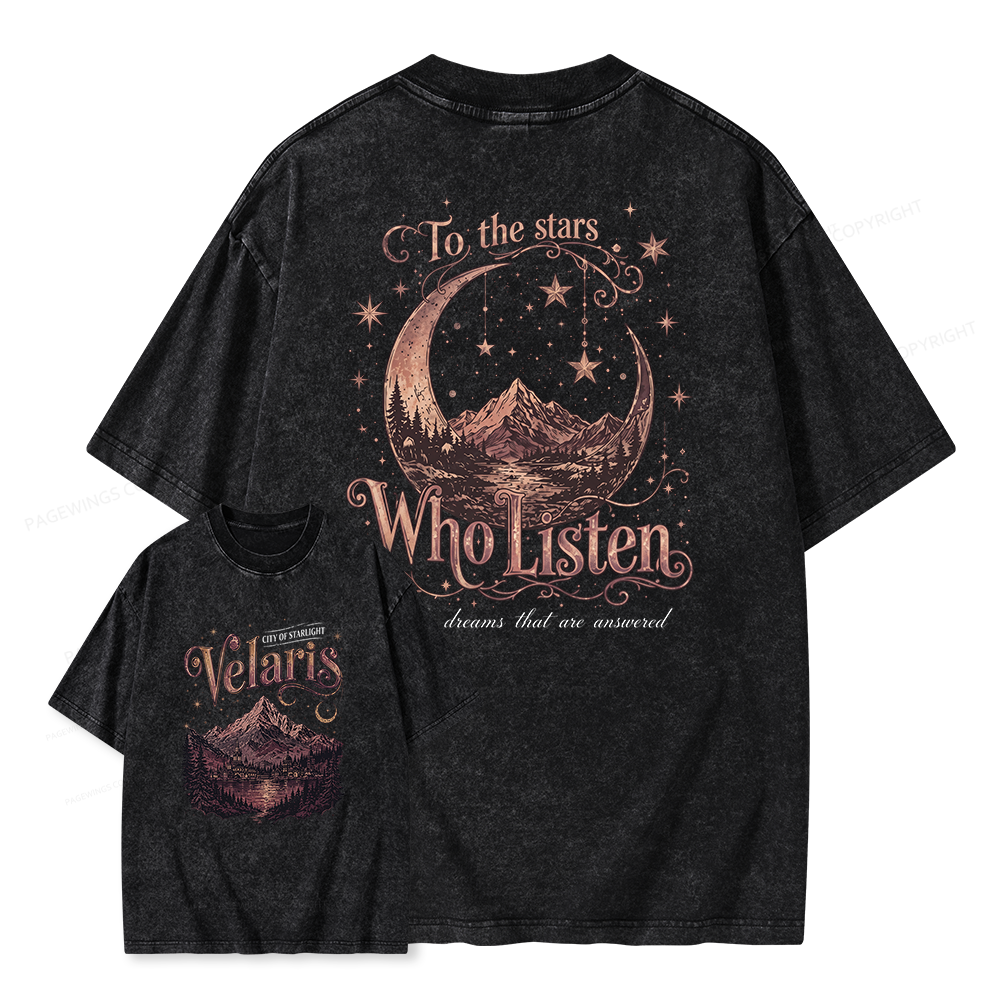 Pagewings Fantasy Bookish Unisex Washed T-shirt