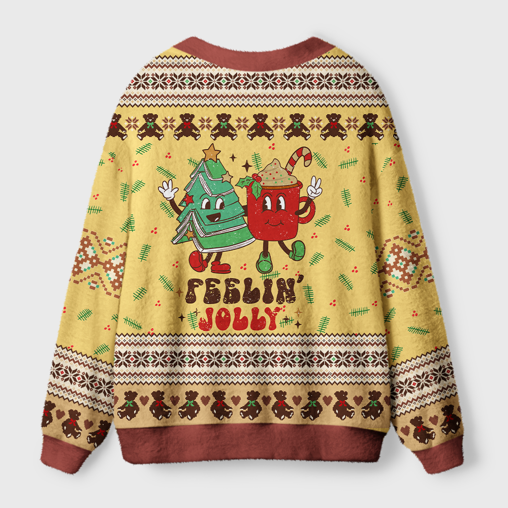 Pagewings Feelin' Jolly Light Knit Unisex Cardigan Sweaters
