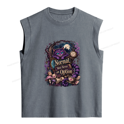 Pagewings  Normal Was Never an Option Women's Washed Tank Top