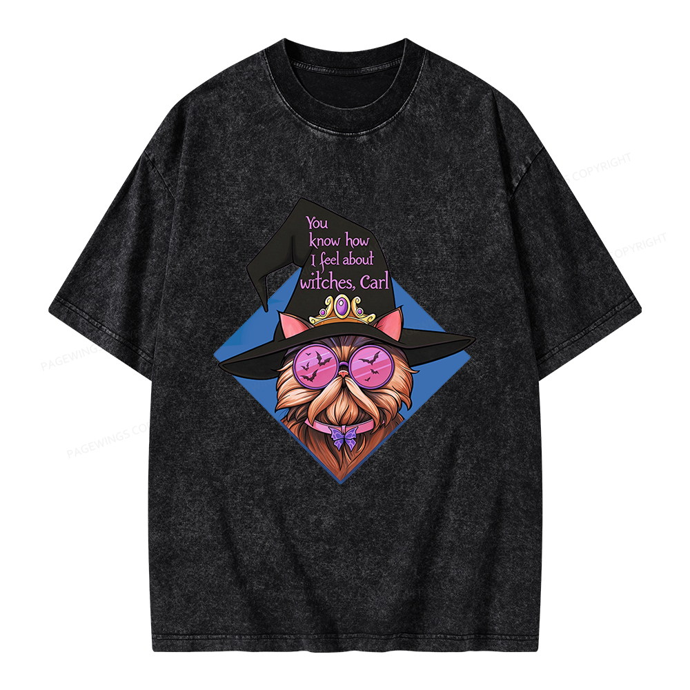 Pagewings You Know How I feel About Unisex Washed T-shirt