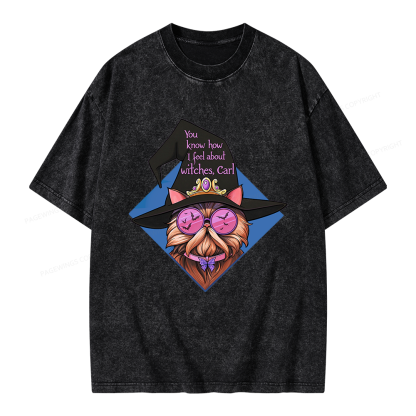 Pagewings You Know How I feel About Unisex Washed T-shirt