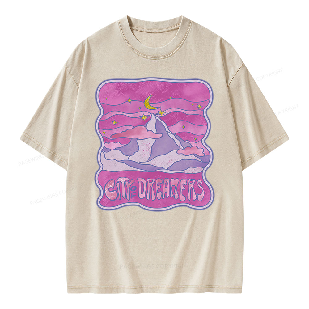 Pagewing City Of Dreamers Unisex Washed T-shirt