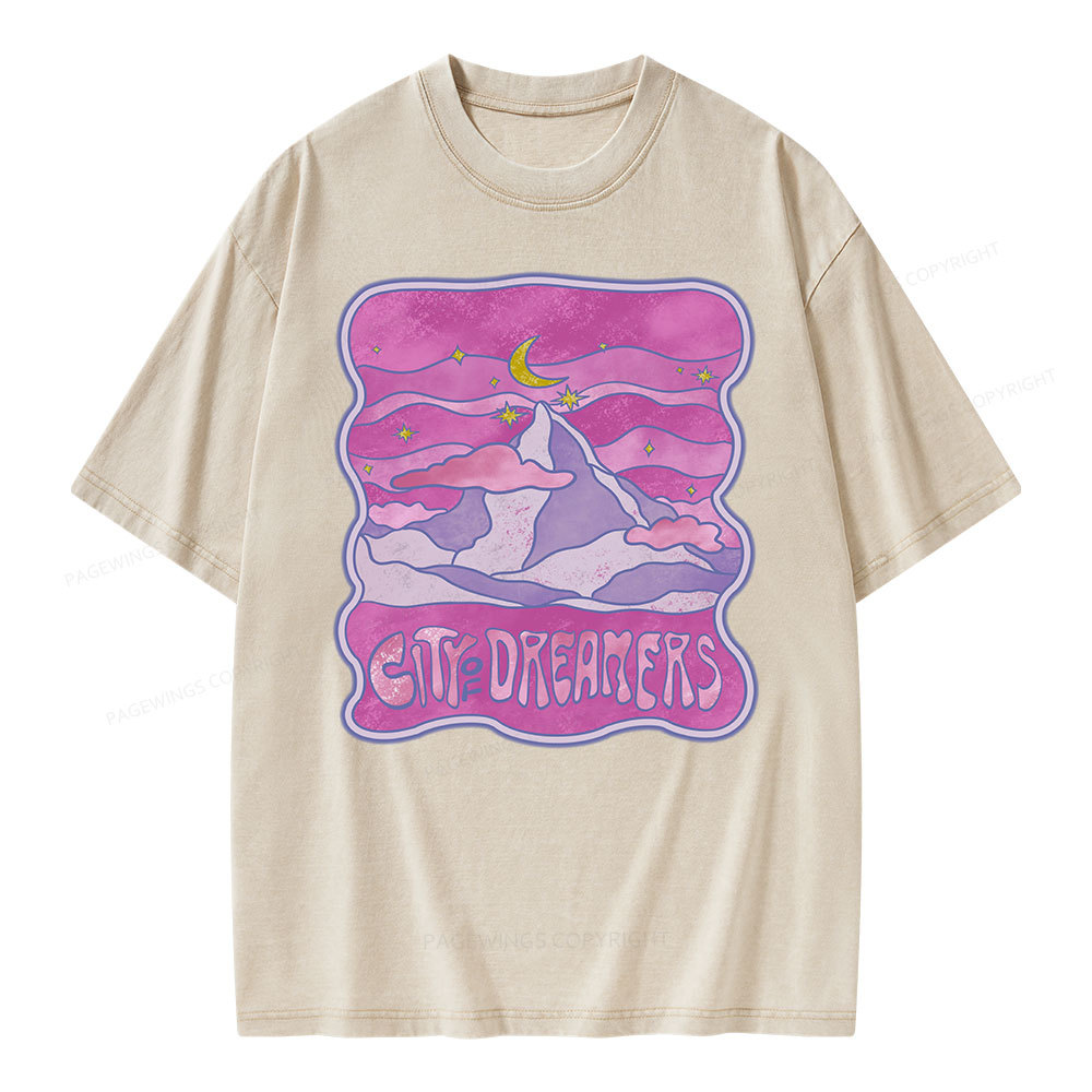 Pagewing City Of Dreamers Unisex Washed T-shirt