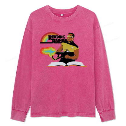 Pagewings Reading Rambo Unisex Washed Long Sleeve T-shirt