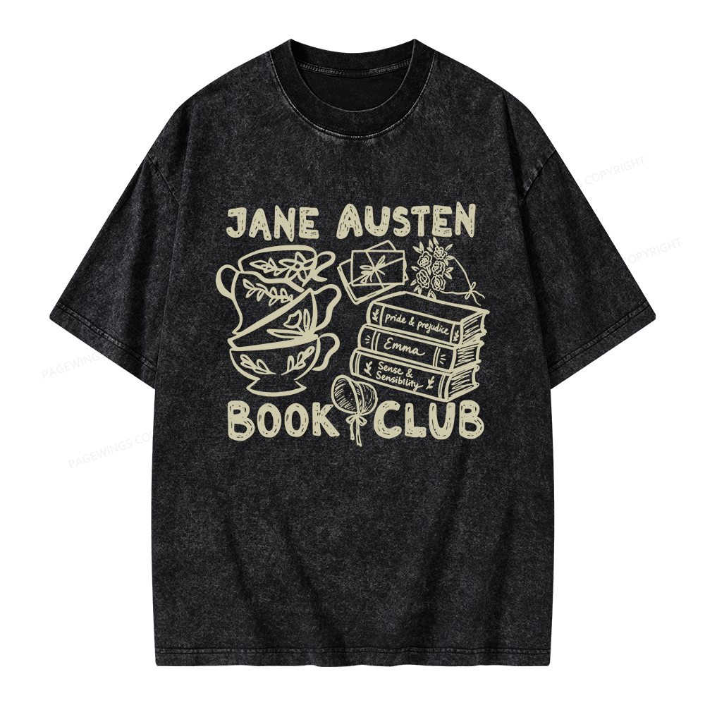 Pagewings Romance Book Club Unisex Washed T-shirt