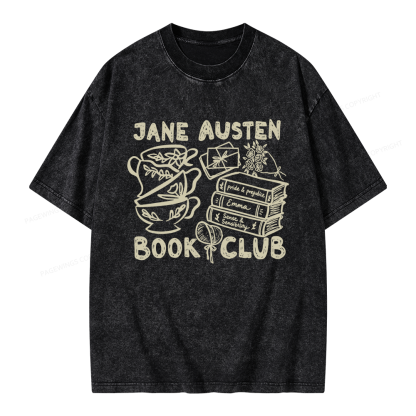 Pagewings Romance Book Club Unisex Washed T-shirt