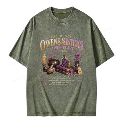 Pagewings Mystical Witchy Unisex Washed T-shirt