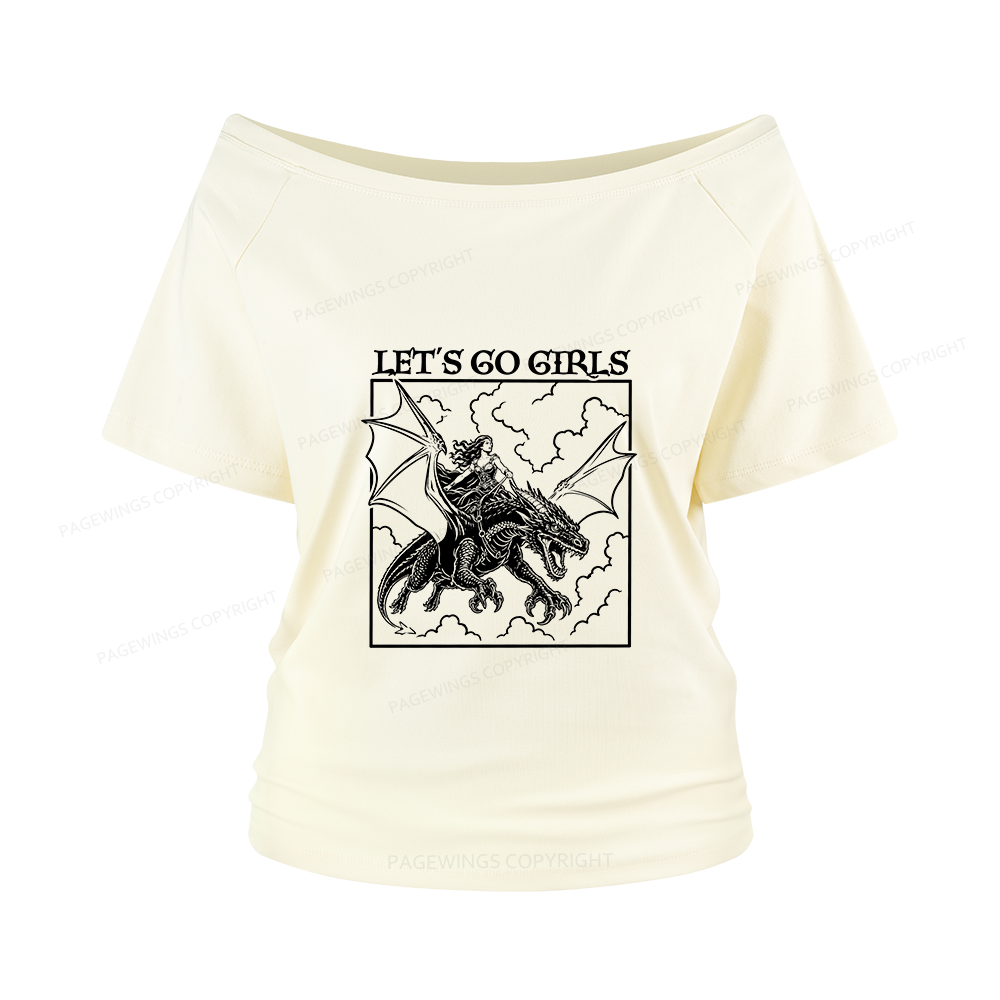 Pagewing Let's Go Girls Women Off Shoulder T-shirts