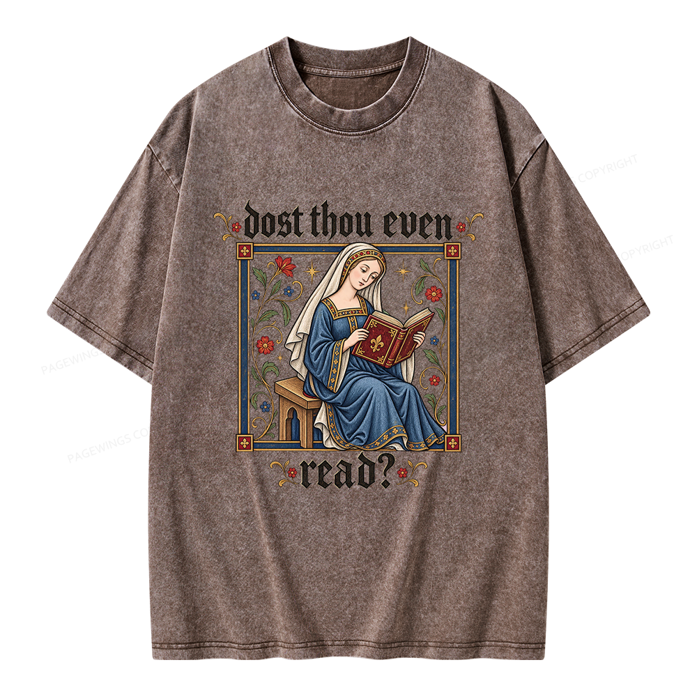 Pagewings Dost Thou Even Read Unisex Washed T-shirt