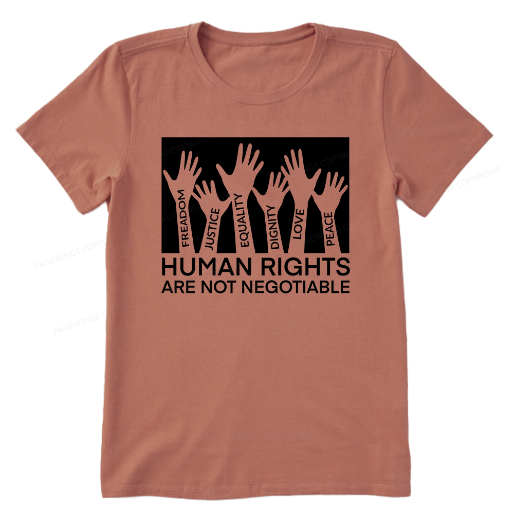 Pagewings Human Rights Are Not Negotiable Shirt Unisex Classic T-shirt