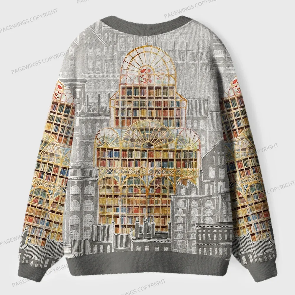 Pagewings Library  Unisex Ugly Cardigan Sweaters