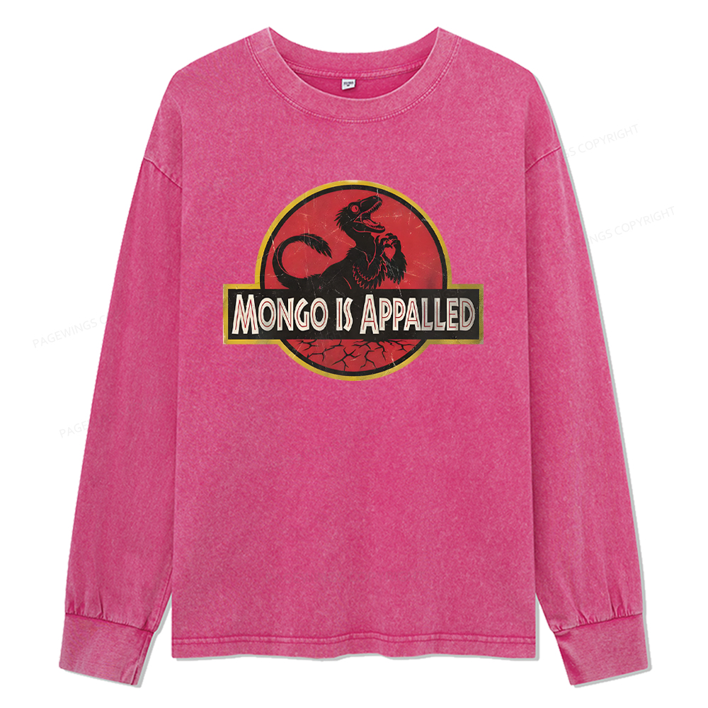 Pagewings Mongo Is Appalled Unisex Washed Long Sleeve T-shirt