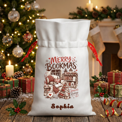 Pagewings Personalized Merry Bookmas Christmas Santa Sack