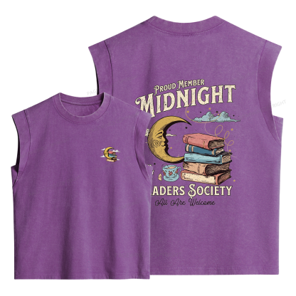 Pagewings Midnight Readers Society Women's Washed Tank Top