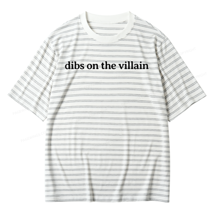 Pagewings Dibs On The Villain Unisex Striped T-Shirt