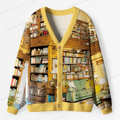 Pagewings Good Book Unisex Ugly Cardigan Sweaters