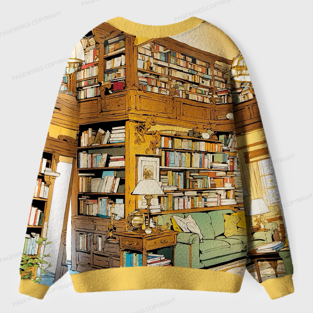 Pagewings Good Book Unisex Ugly Cardigan Sweaters