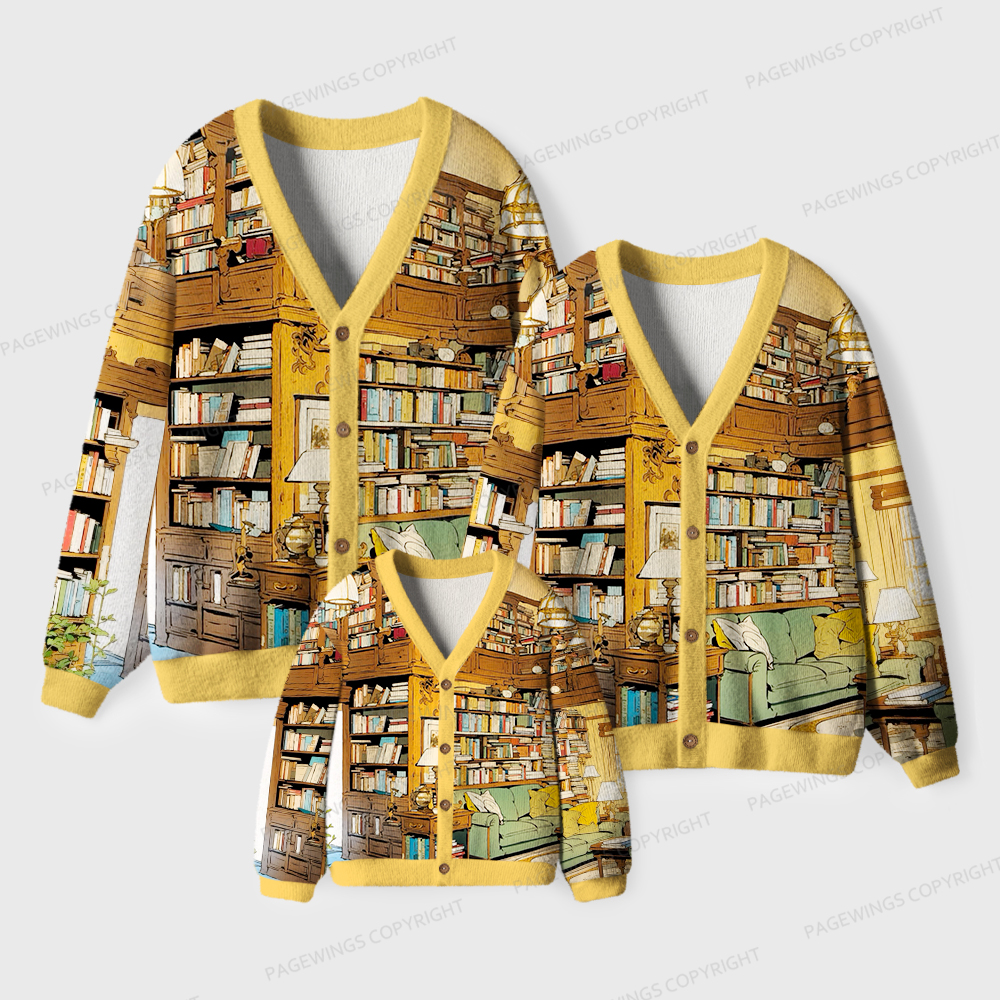 Pagewings Good Book Unisex Ugly Cardigan Sweaters
