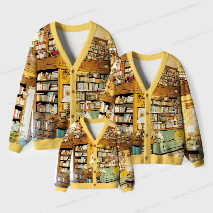 Pagewings Good Book Unisex Ugly Cardigan Sweaters
