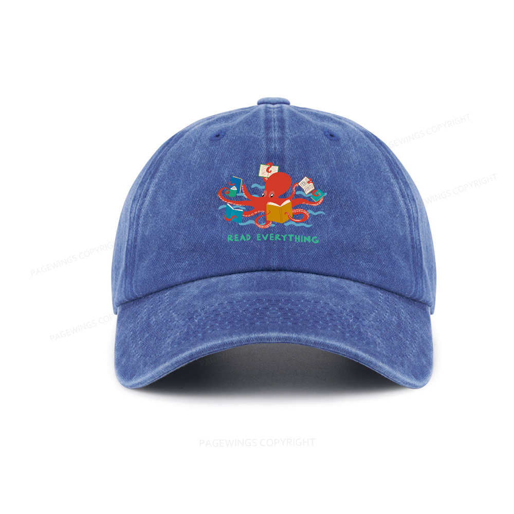 Pagewings Read Everything Washed Cap
