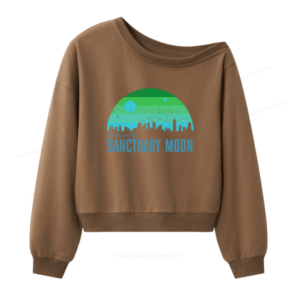 Pagewings The Rise and Fall of Sanctuary Moon Women Off Shoulder Sweatshirt