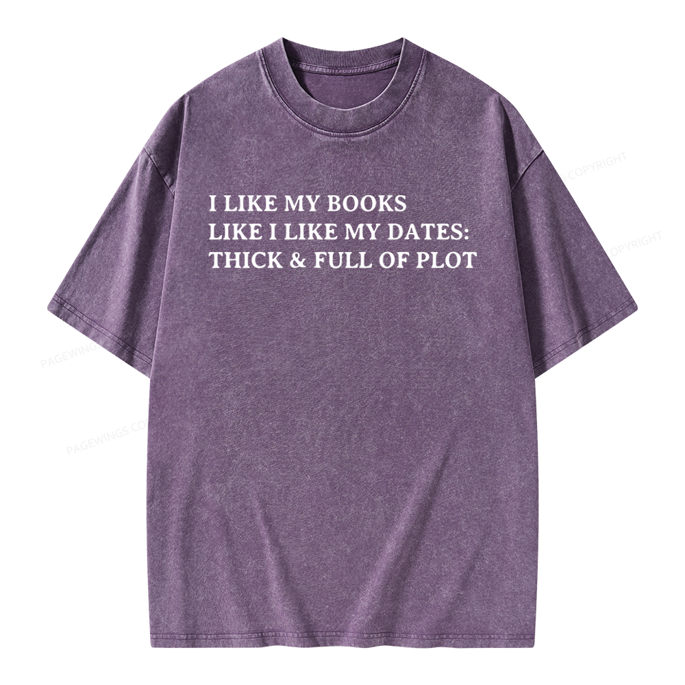 Pagewings I Like My Books Unisex Washed T-shirt