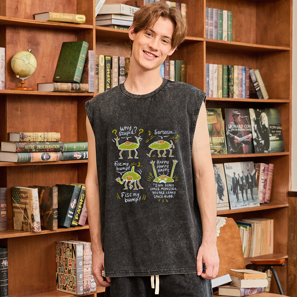 Pagewings Rocky Amaze Book Lover Unisex Washed Tank Top
