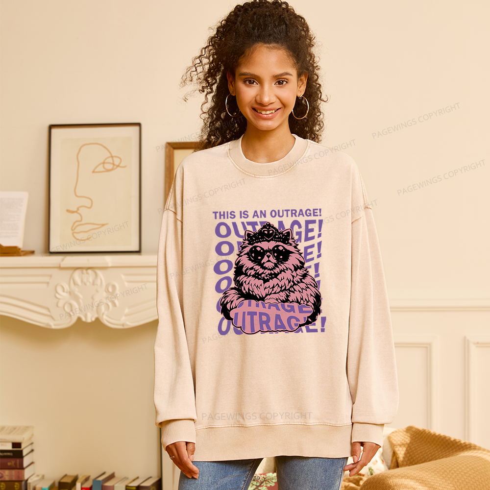 Pagewings Sci-Fi Novel Lover Unisex Washed Sweatshirt
