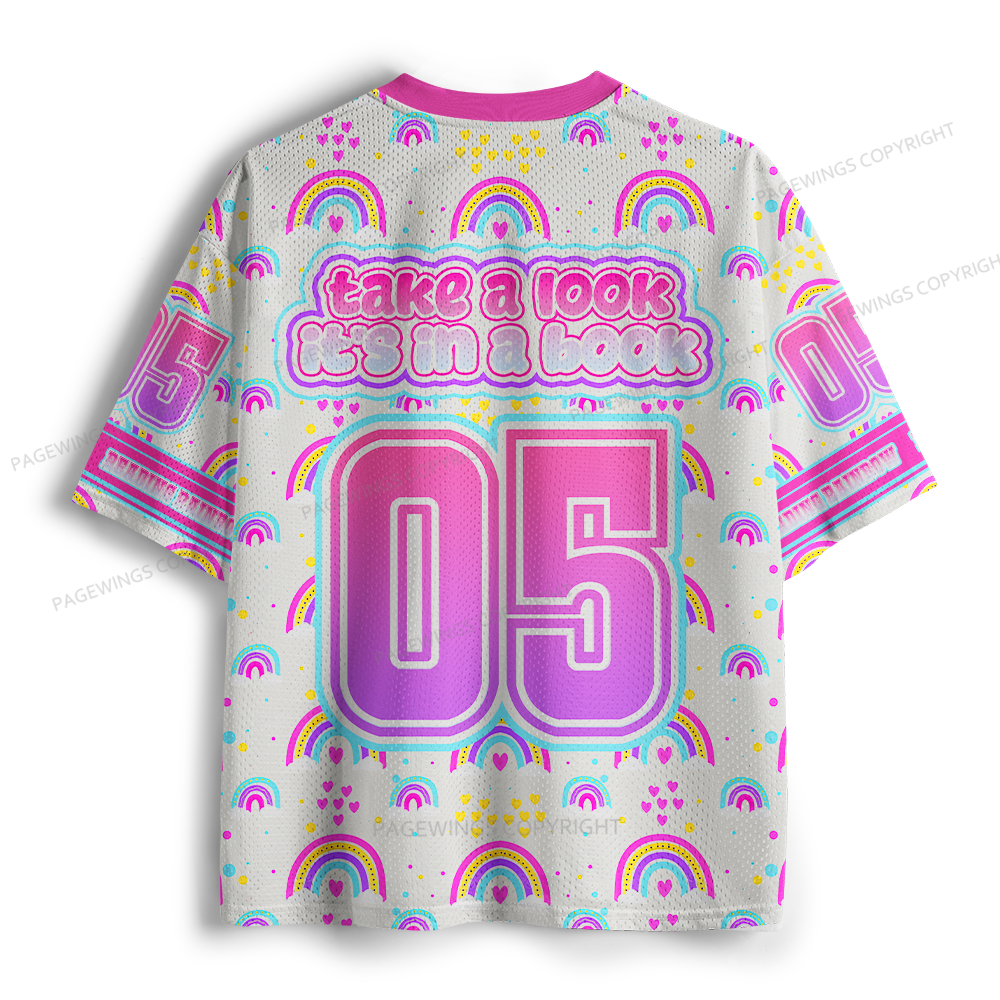 Pagewings Take A Look It’s In A Book Unisex Mesh Jersey