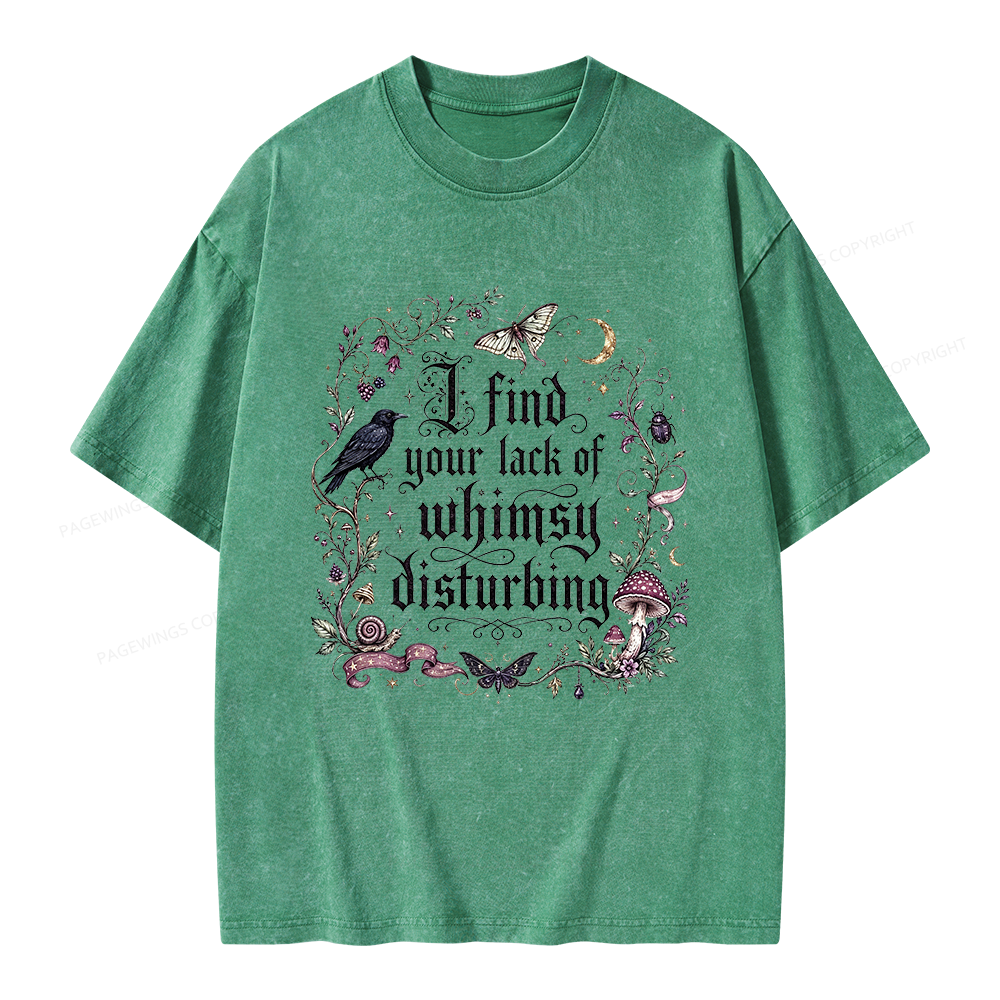 Pagewings Lack of Whimsy Unisex Washed T-shirt