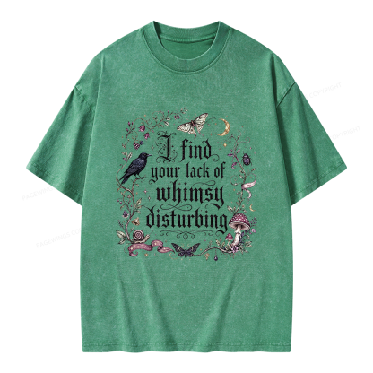 Pagewings Lack of Whimsy Unisex Washed T-shirt