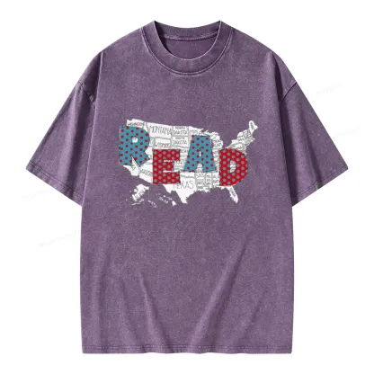 Pagewings Let's Read Together Unisex Washed T-shirt