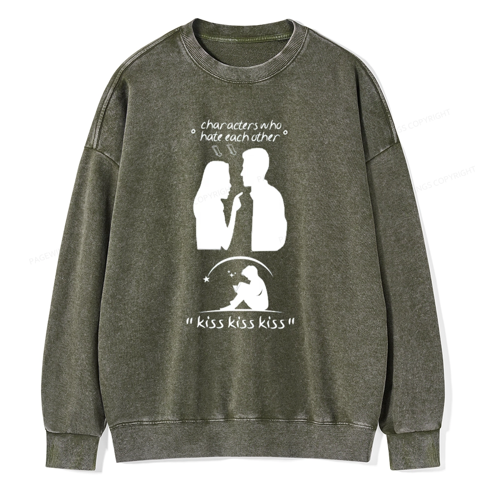 Pagewings Character Change Of The Enemies To Lovers Unisex Washed Sweatshirt