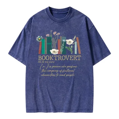 Pagewings Booktrovert Unisex Washed T-shirt