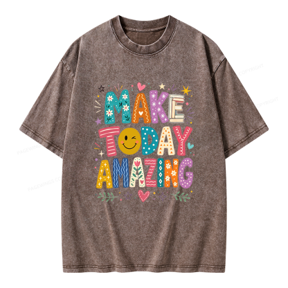 Pagewings Make Today Amazing Unisex Washed T-shirt