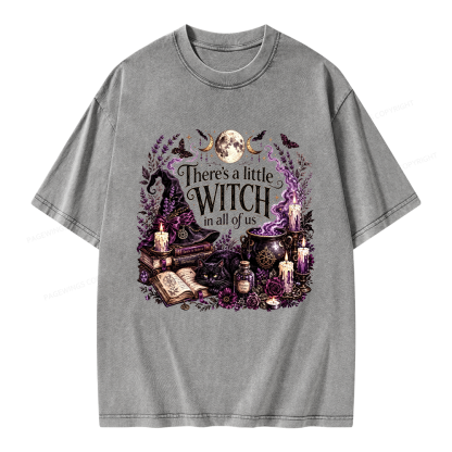 Pagewings Mystical Witchy Unisex Washed T-shirt