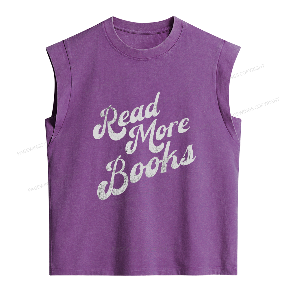 Pagewings Read More Book Women's Washed Tank Top