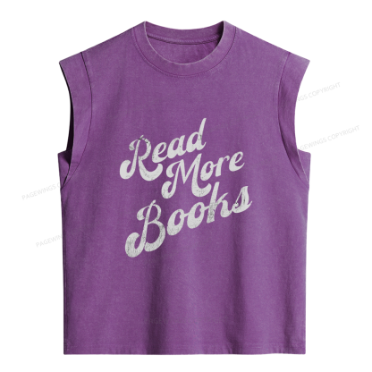 Pagewings Read More Book Women's Washed Tank Top