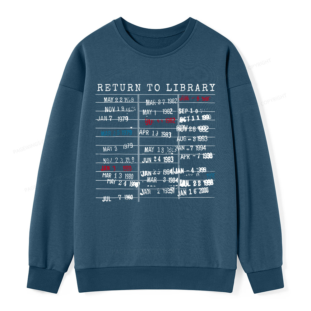Pagewing Return To Library Unisex Classic Sweatshirt
