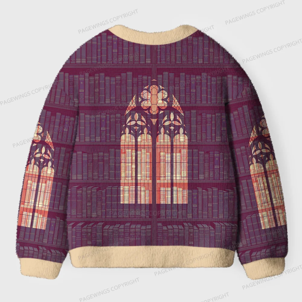 Pagewings Library Unisex Ugly Cardigan Sweaters