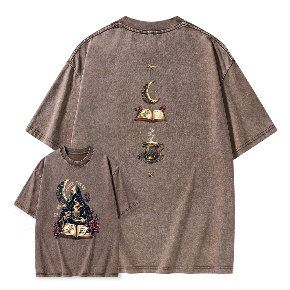Pagewings Fantasy Reader Unisex Washed T-shirt