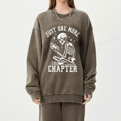 Pagewings Just One More Chapter Unisex Washed Sweatshirt
