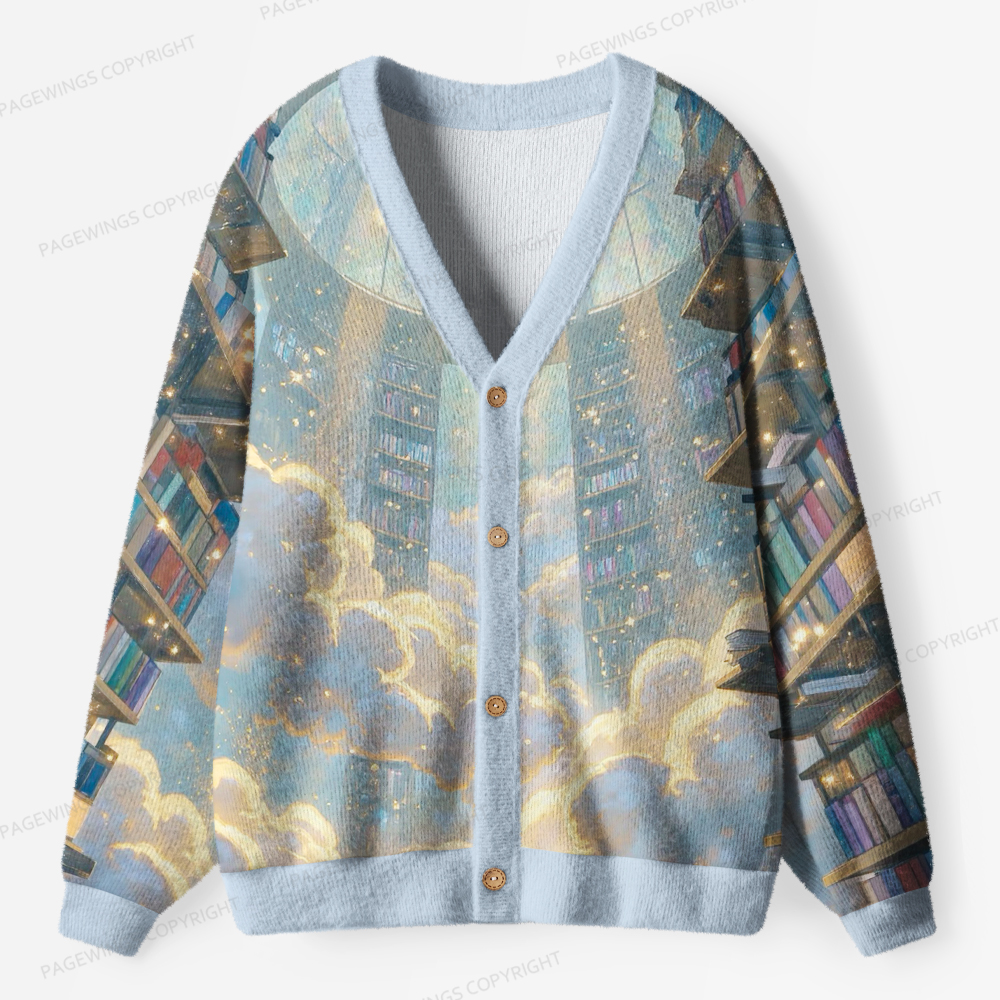 Pagewings Library Unisex Ugly Cardigan Sweaters