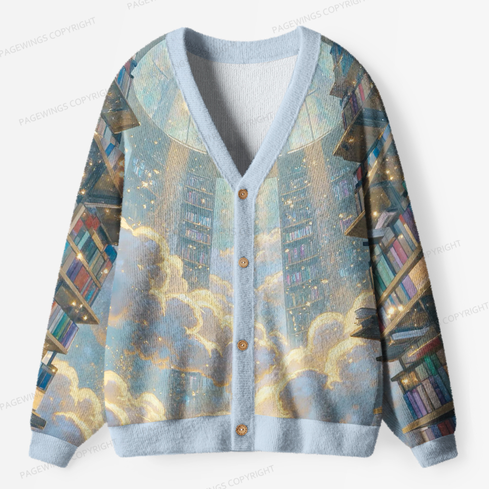 Pagewings Library Unisex Ugly Cardigan Sweaters