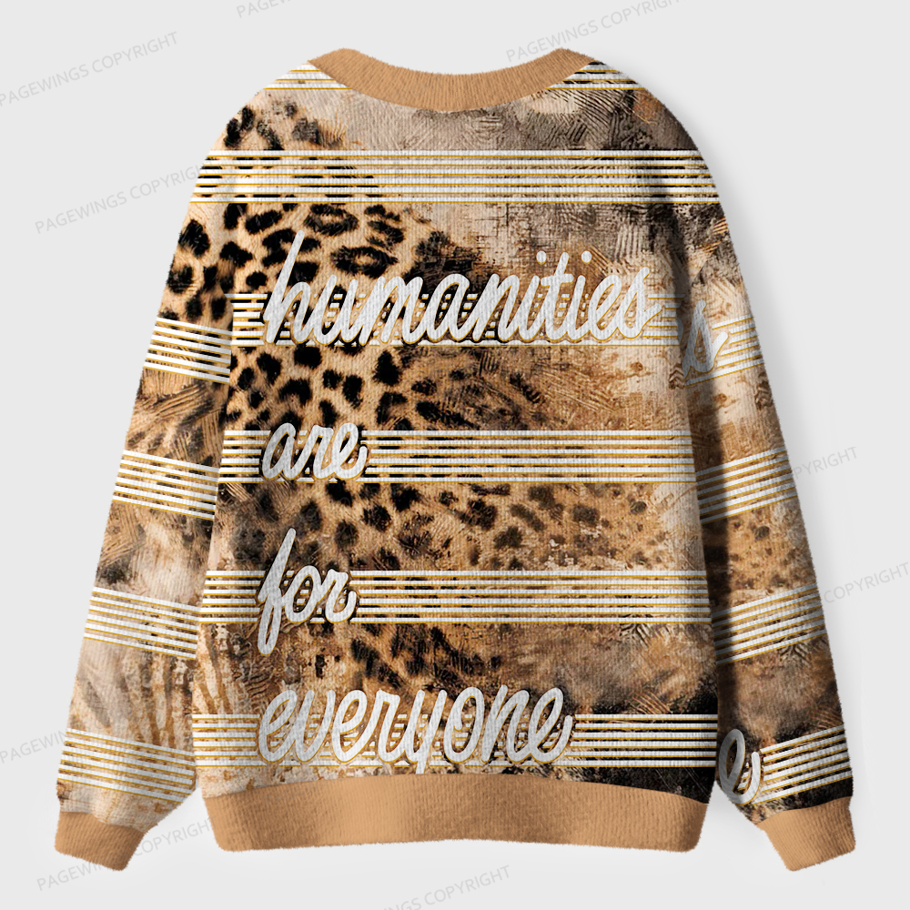 Pagewings Humanities Are For Everyone Unisex Ugly Cardigan Sweaters