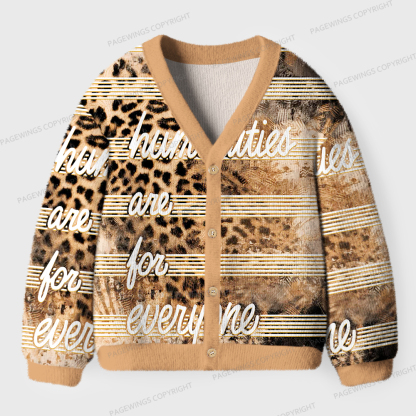 Pagewings Humanities Are For Everyone Unisex Ugly Cardigan Sweaters