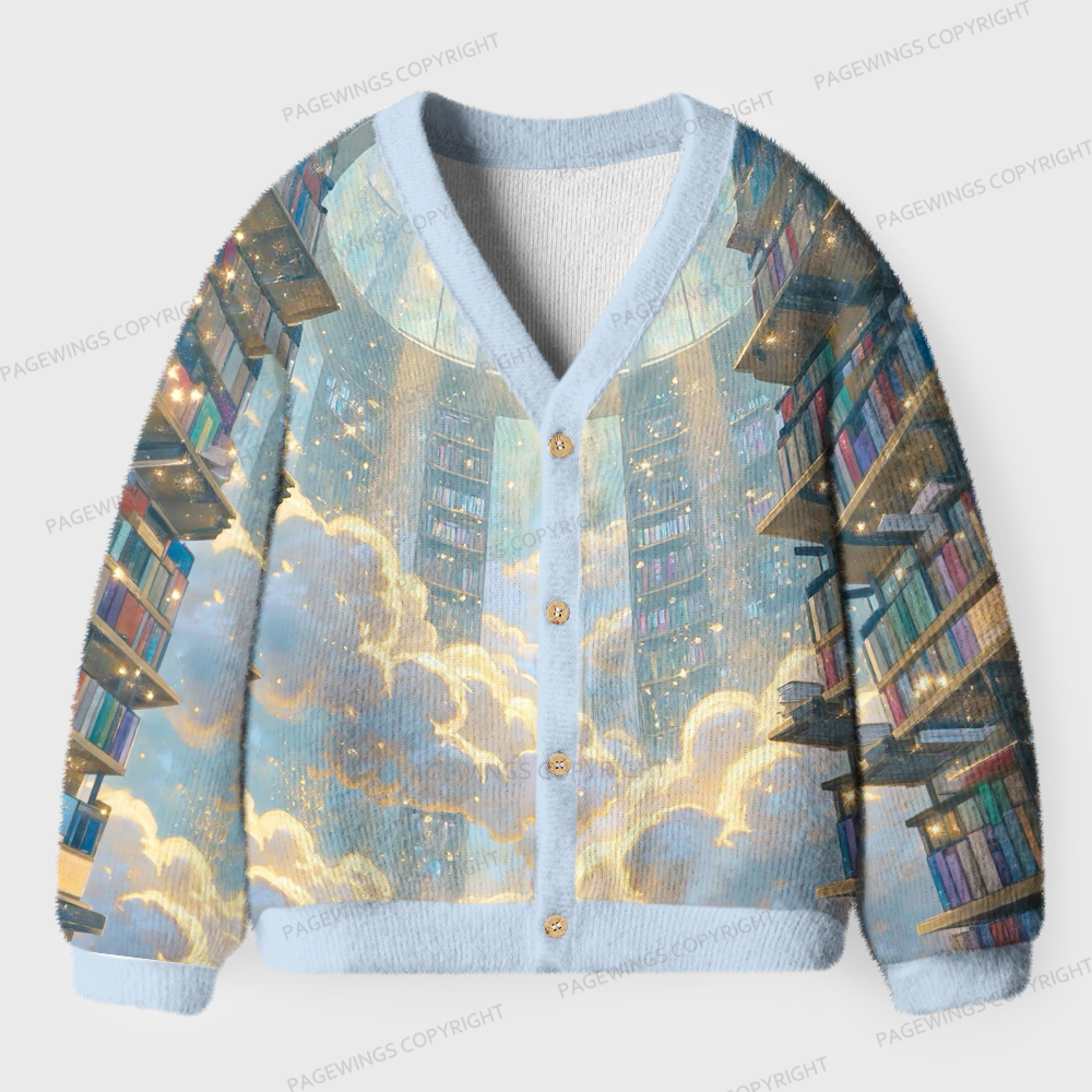 Pagewings Library Unisex Ugly Cardigan Sweaters